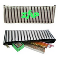 Pencil Case with 3D Lenticular Effects in Black/White Stripes (Imprinted)
